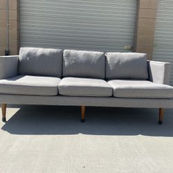 *Free Delivery* Modern Gray West Elm Couch Sofa 3 Seater