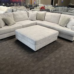 Big White Cream Sectional 