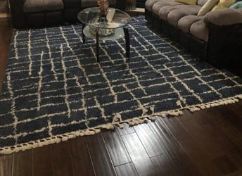 Area rug with long fur