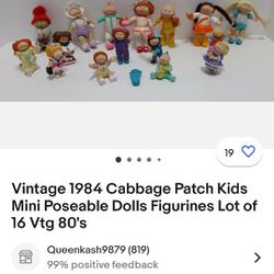 Cabbage Patch Mini Set of  26. 
