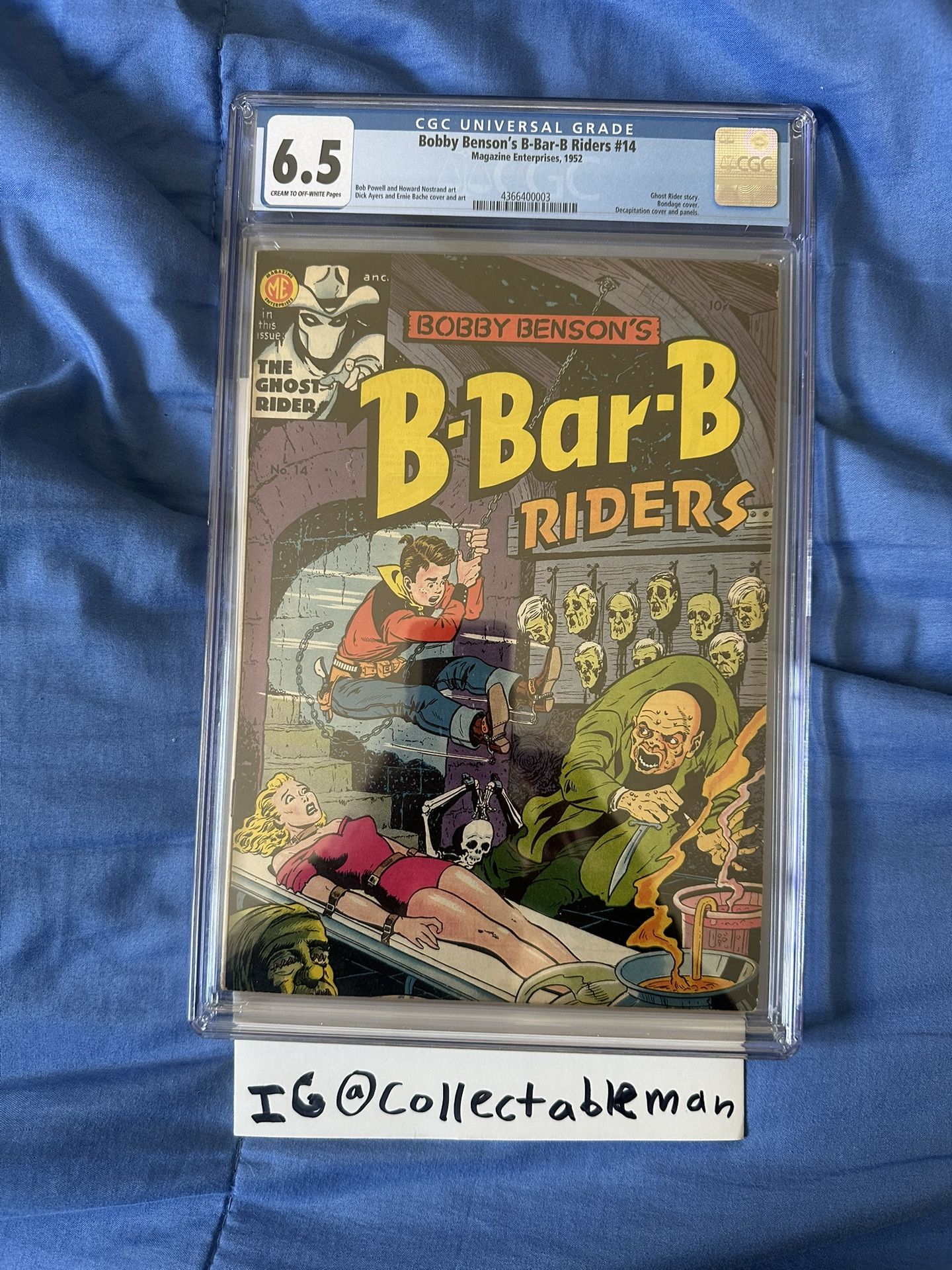 Bobby Benson's B-Bar-B Riders #14 CGC 6.5  1952 Pre Code Horror Bondage