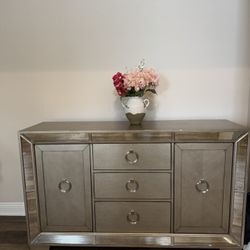 Gold Sideboard / Tv Stand With Mirror