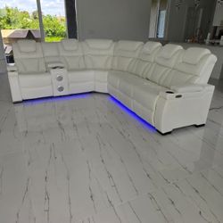 Seccional Reclinable Led Electrico 