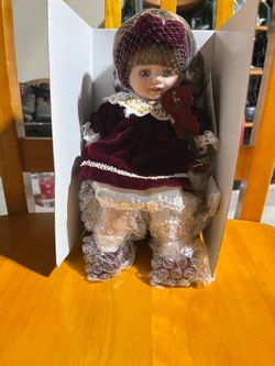 Vintage Porcelain Collector Doll w/ Original Box