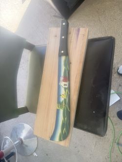 Wooden Machete Painted