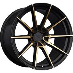 XXR 567 18X9.5 5X100 5X114.3 38mm Black with Bronze Spokes Wheels