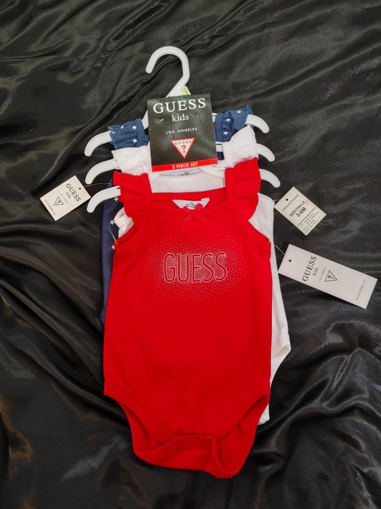 3-Set Guess Baby Onesies - New