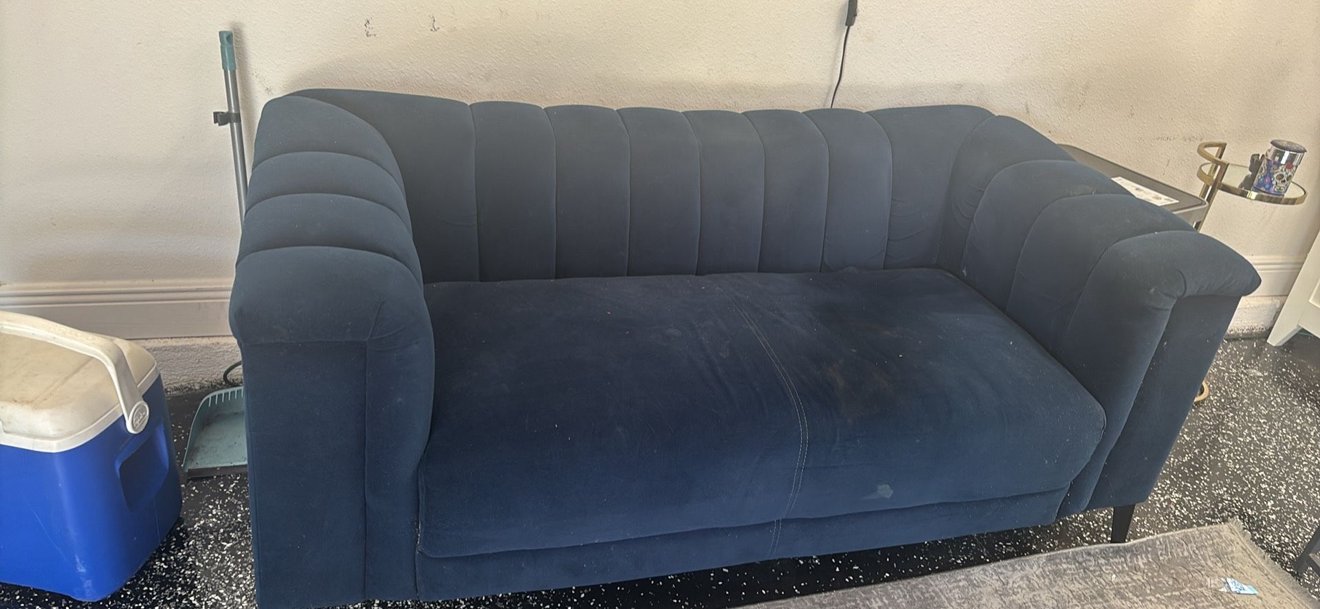 Blue  Velvet Sofa