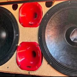 2-B&C 15s. &  2-timpano 10’s