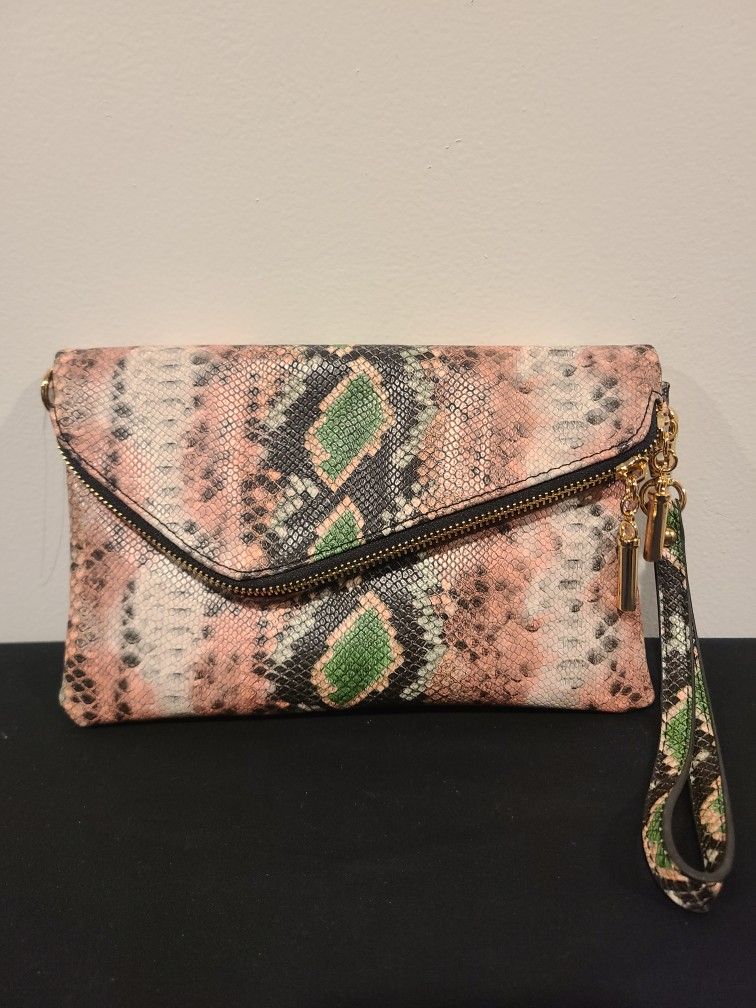 Snake Skin Clutch Handbag