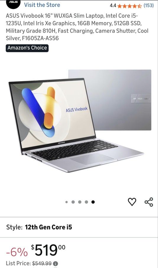 ASUS VIVOBOOK COMPUTER, BRAND NEW