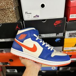 Jordan 1 Mid Knicks  size 14 USED But Clean