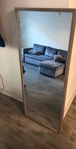 Large Full Length Floor Mirror Wood Frame