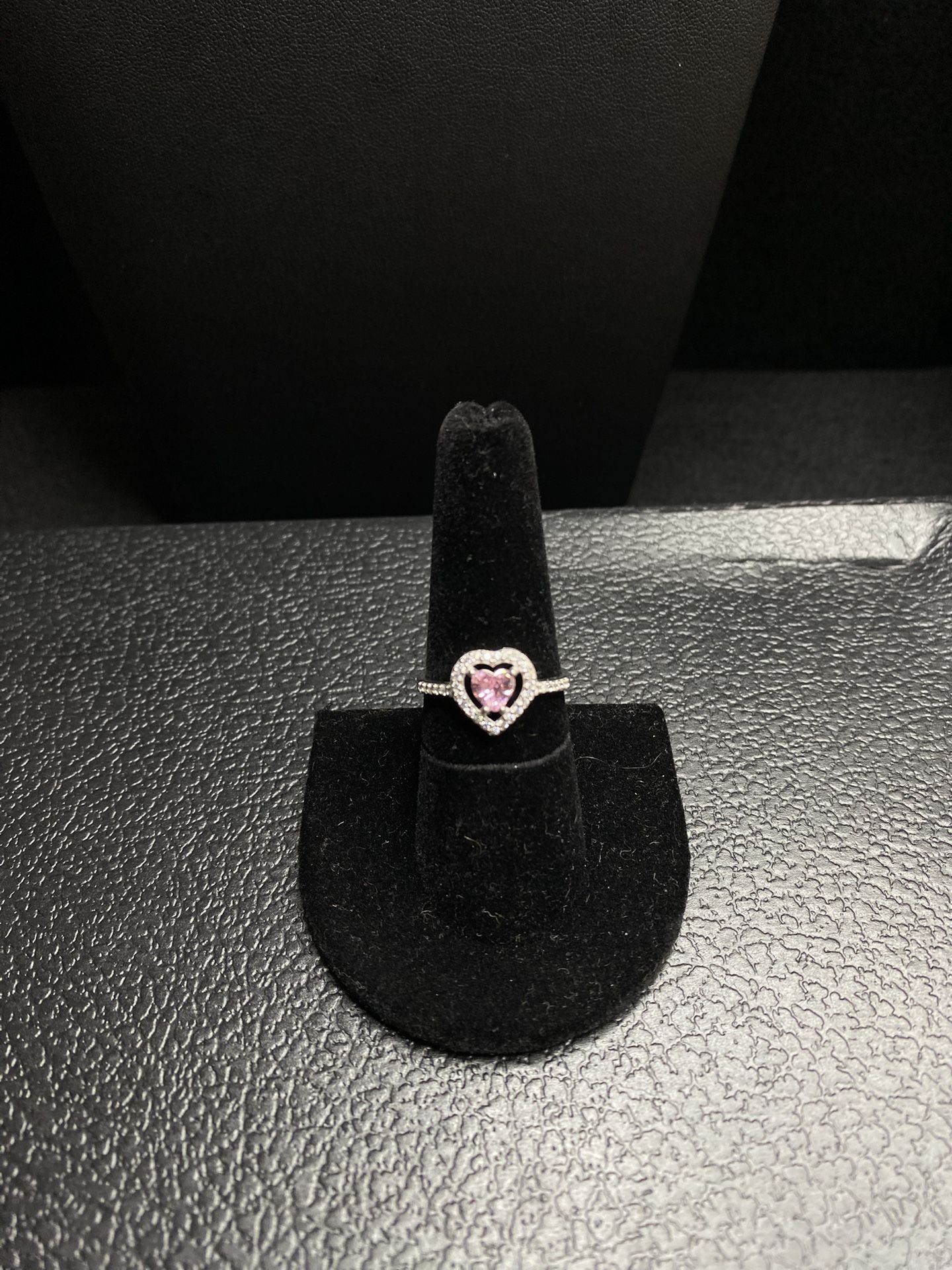 925 Silver Heart Ring Size 8