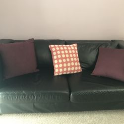 Monte Carlo 100% Leather 2.5 Seater Black 