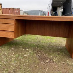 Vintage Mid Century Modern Teak Danish Desk From Singapore 