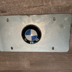 BMW Stainless Steel Vanity  License Plate