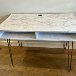 Modern Marble Desk with Storage