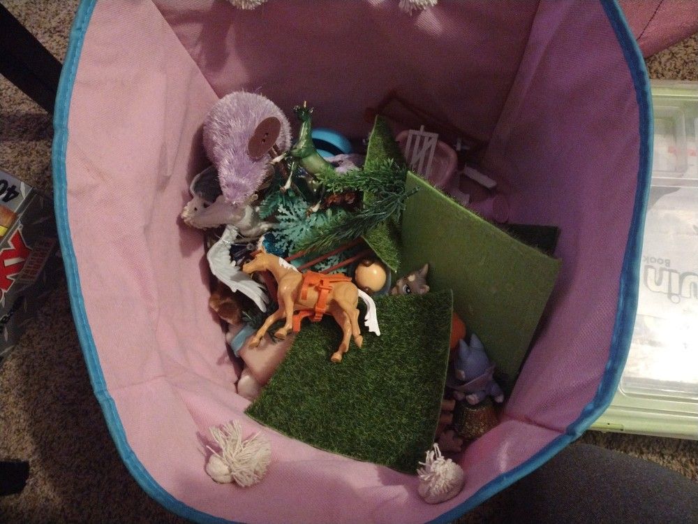 Toys,Play-Doh,Books And Imaginative Play With Horses And Animals