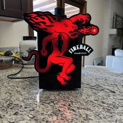 🔥 Fireball Cinnamon Whisky Light-Up Dispenser / Bar Machine 🔥