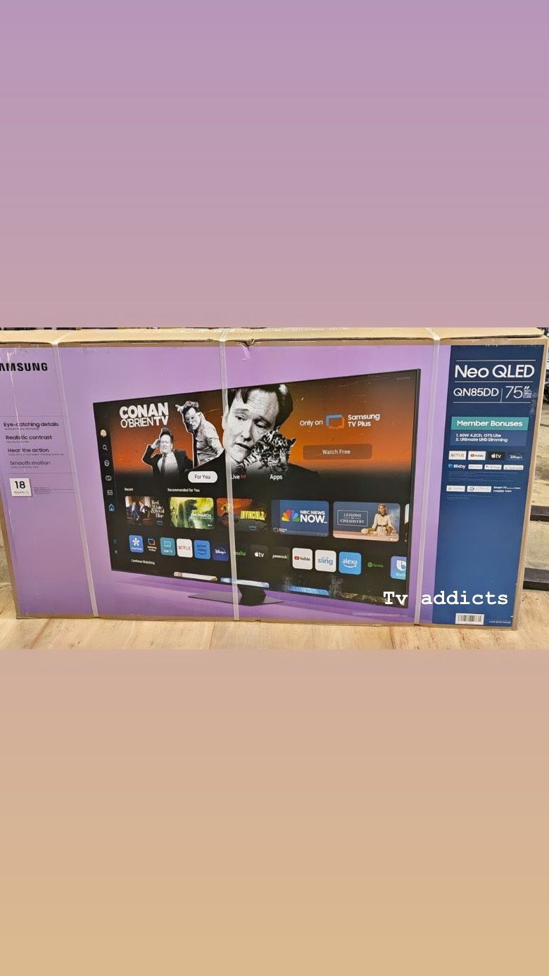 SAMSUNG 75-Inch Class QLED 4K QN85D Series Neo Quantum HDR Smart TV w/Dolby Atmos, Object Tracking Sound Lite, Motion Xcelerator, Real Depth Enhancer