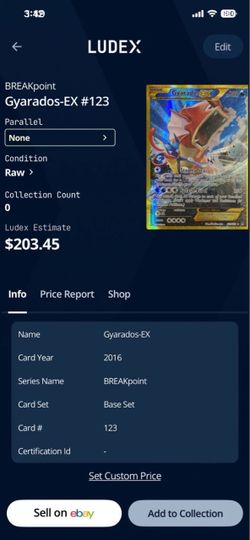 Pokémon Gyarados-EX #123 BREAKpoint Card