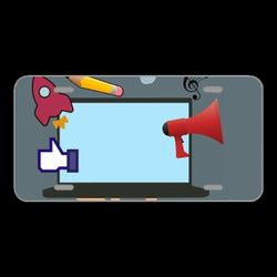 License Plate Novelty Car Front Laptop Hand Megaphone Idea Pencil