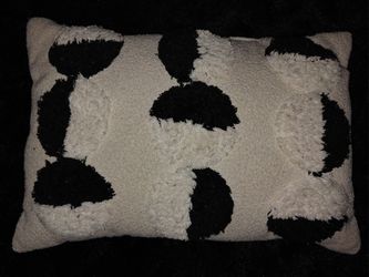 Black white Abstract decorative Pillow