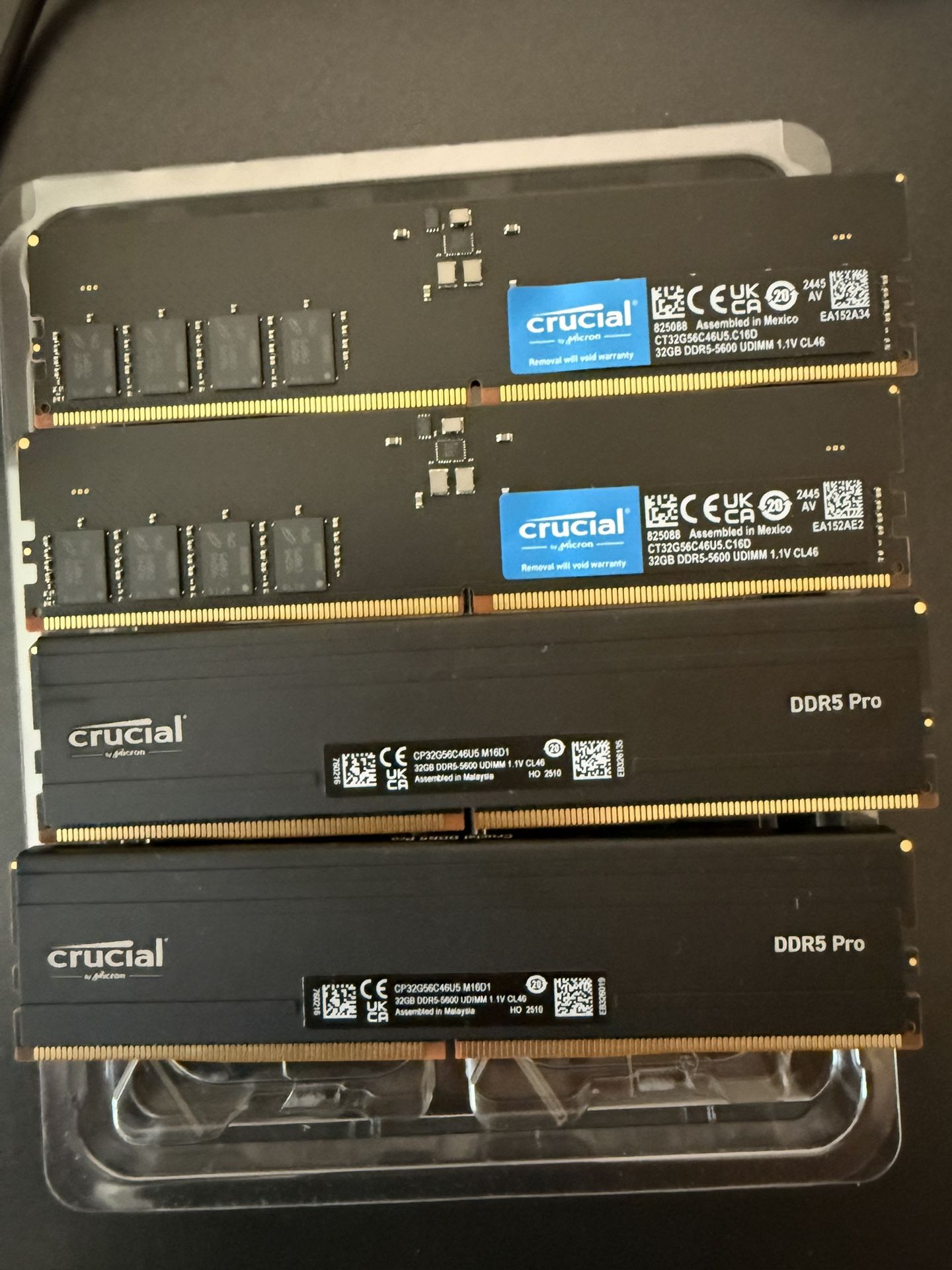 2 (2x32 Gb) DDR5 Ram (128gb Total)
