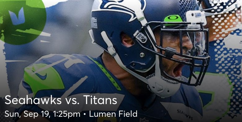 Pair of Seahawks Tickets 9/19