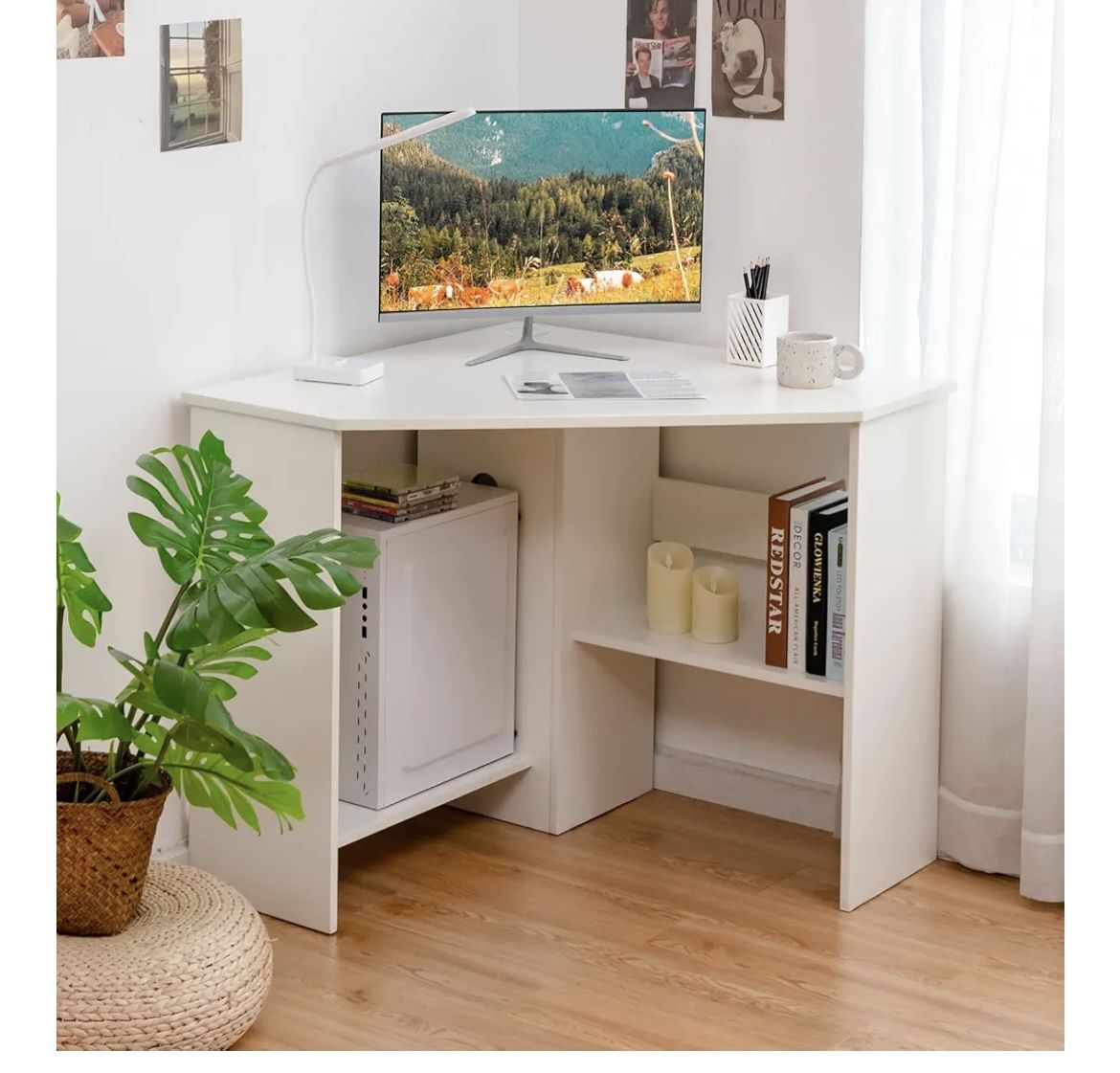 White Corner Desk