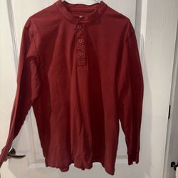 Eddie Bauer men's long-sleeve henley shirt- Large