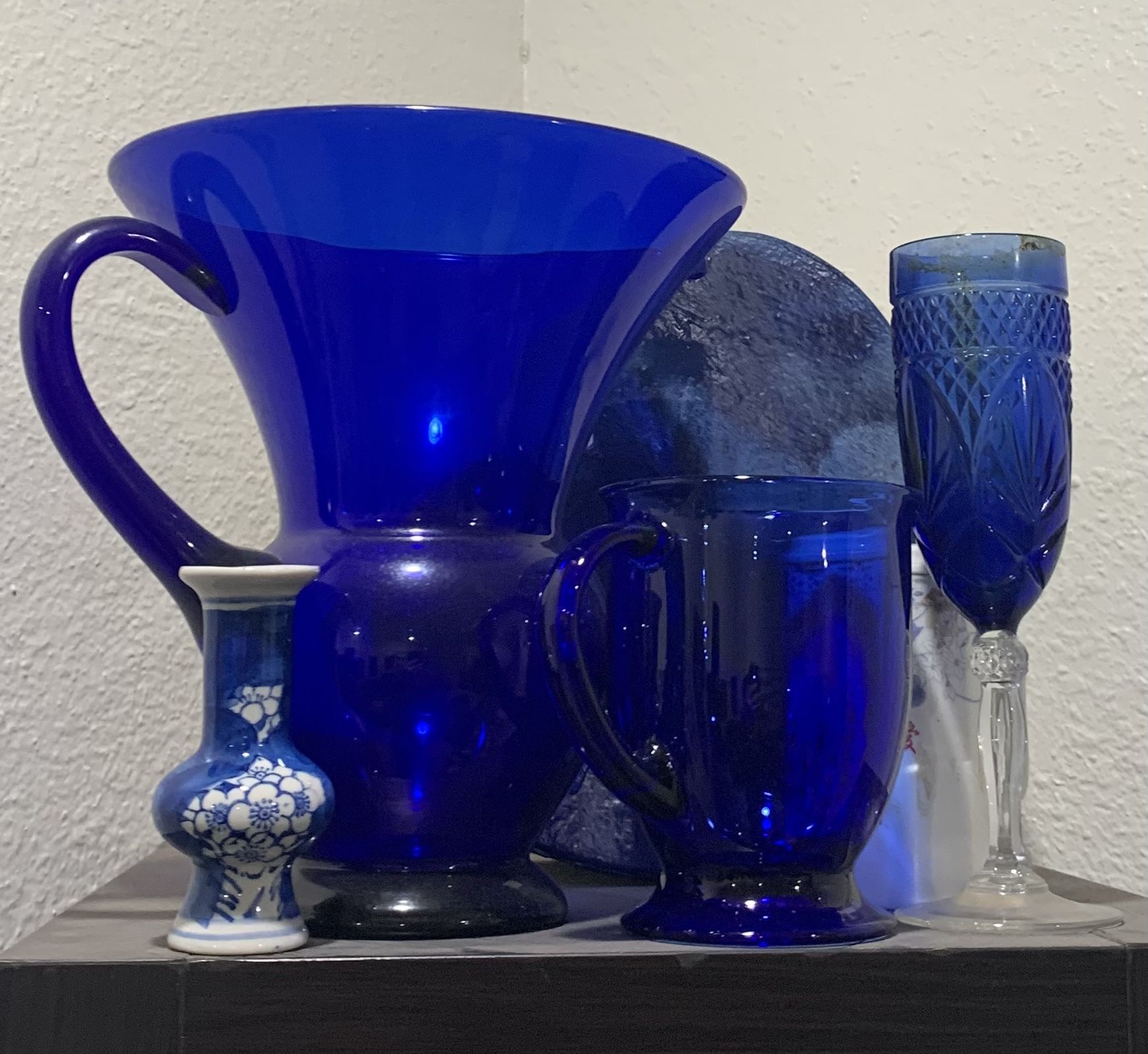 Vintage Cobalt Blue Glass