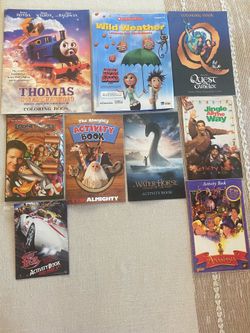 Movie Kid’s Activity Books 9pc Lot