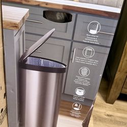 Brand New KOHLER Stainless Steel Trash Can – 13 Gallon (Still in Box)