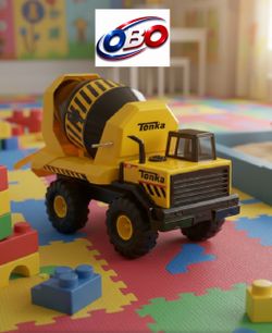 OBO Let’s Play! New Open Box Tonka Steel Classics Mighty Cement Mixer Yellow Toy Construction Truck