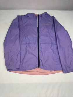 Columbia Kids Purple Zip-Up Rain Jacket XL