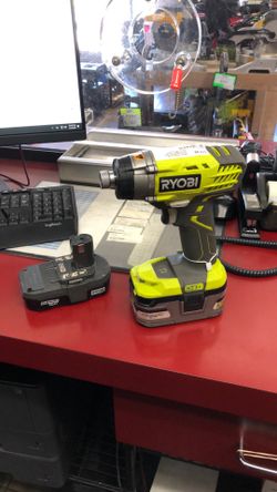 1003 Ryobi P236A 18v Lithium Ion 1/4” Hex Impact Driver W/ 3.0 & 1.3ah Batteries 572195