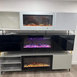 TV Stand Con Chimenea 