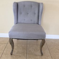 Gray Tufted Wingback Accent Chair – $120