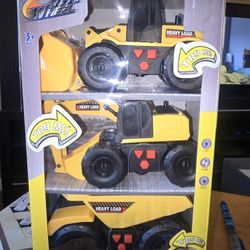 🆕️ 3 CONTRUCTION TRUCKS WITH LIGHTS AND SOUNDS. 