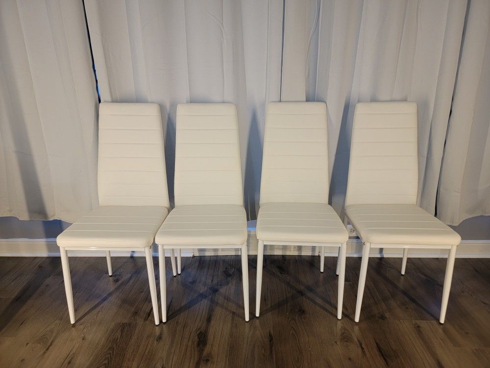 Brycen 18.1'' H Faux Leather Upholstered Metal Parsons Chair (Set of 4)