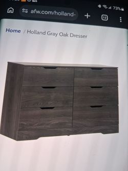 holland gray oak dresser