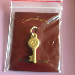 New Weight Watchers Congratulations Gold Achievement Award Key Charm 