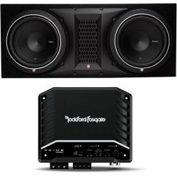 Rockford P2-2X12 Dual 12" P2 Series in Ported Box with R2-1200X1 Prime Series Amplifier