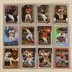 Baltimore Orioles 12 Card Baseball Lot! Rookies, Prospects, Parallels, Short Prints, Variations & More!