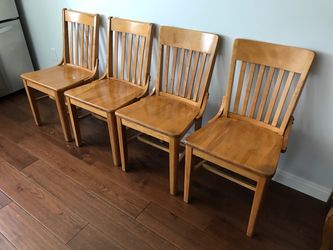 Vintage Solid Wood Chairs