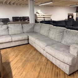 Delivery available Ashley gray L shape sectional sofa couch