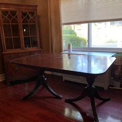 Vintage Wood Dining Table And Chairs 