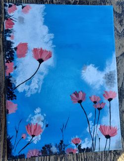 Hand Painted Flower Painting